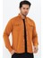 Erkek Hardal Slim Fit Dar Kalıp Çift Cepli Pamuklu Kot Gömlek 1