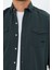 Erkek Neft Slim Fit Dar Kalıp Çift Cepli Pamuklu Kot Gömlek 2