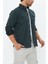 Erkek Neft Slim Fit Dar Kalıp Çift Cepli Pamuklu Kot Gömlek 5