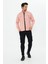 Erkek Pudra Slim Fit Dar Kalıp Çift Cepli Pamuklu Kot Gömlek 3