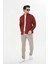 Erkek Kiremit Slim Fit Dar Kalıp Çift Cepli Pamuklu Kot Gömlek 3