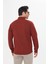 Erkek Kiremit Slim Fit Dar Kalıp Çift Cepli Pamuklu Kot Gömlek 4