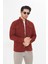 Erkek Kiremit Slim Fit Dar Kalıp Çift Cepli Pamuklu Kot Gömlek 5