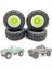 4 Adet 1.0 Lastikler ve Metal Beadlock Jant Seti 1/24 Rc Paletli Araba Eksenel SCX24 Fms FCX24 ENDURO24 Parçaları, Yeşil (Yurt Dışından) 4