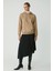 Modest Abelia Kadın Içi Polarlı Yumuşacık Kalın Kumaşlı Kapüşonlu Comfort Fit Vizon Sweatshirt 4
