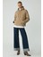 Ethiquet Piper Kadın İçi Polarlı Yumuşacık Confort Fit Kapüşonlu Kanguru Cep Bej Sweatshirt 2