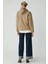 Ethiquet Piper Kadın İçi Polarlı Yumuşacık Confort Fit Kapüşonlu Kanguru Cep Bej Sweatshirt 6