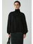 Modest Barborabb Kadın Relaxed Içi Polarlı Yumuşacık Comfort Fit Siyah Büyük Beden Sweatshirt 1
