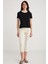 Modest Ashley Kadın %100 Organik Pamuk Regular Fit Normal Kalıp Bisiklet Yaka Siyah T-shirt 2