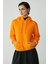Ethiquet Diane Kadın İçi Polarlı Yumuşacık Comfort Fit Kapüşonlu Turuncu Sweatshirt 1
