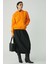 Ethiquet Diane Kadın İçi Polarlı Yumuşacık Comfort Fit Kapüşonlu Turuncu Sweatshirt 2
