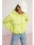 Modest Diane Kadın Içi Polarlı Yumuşacık Comfort Fit Kapüşonlu Yeşil Sweatshirt 3