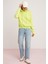 Modest Diane Kadın Içi Polarlı Yumuşacık Comfort Fit Kapüşonlu Yeşil Sweatshirt 4