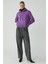 Modest Diane Kadın Içi Polarlı Yumuşacık Comfort Fit Kapüşonlu Mor Sweatshirt 2
