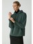 Ethiquet Piper Kadın İçi Polarlı Yumuşacık Confort Fit Kapüşonlu Kanguru Cep Yeşil Sweatshirt 3