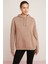 Ethiquet Carly Kadın İçi Polarlı Yumuşacık Kapüşonlu Kanguru Cepli Oversize Pembe Sweatshirt 1