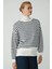 Modest Sahra Kadın Pamuklu Içi Polarlı Yumuşacık Oversize Yuvarlak Yaka Lacivert / Ekru Sweatshirt 3