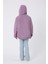 Kız Çocuk Lila Kürklü Su ve Rüzgar Geçirmez Kapüşonlu 3 Kışlık Mont & Kaban & Parka FMPÇ-110-K 4