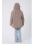 Kız Çocuk Vizon Kürklü Su ve Rüzgar Geçirmez Kapüşonlu 3 Kışlık Mont & Kaban & Parka FMPÇ-110-K 4