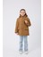 Kız Çocuk Taba Kürklü Su ve Rüzgar Geçirmez Kapüşonlu 3 Kışlık Mont & Kaban & Parka FMPÇ-110-K 1