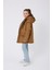Kız Çocuk Taba Kürklü Su ve Rüzgar Geçirmez Kapüşonlu 3 Kışlık Mont & Kaban & Parka FMPÇ-110-K 2