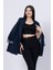 Leopar Desen Astarlı Oversize Trend Ceket 8609 2
