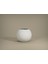Fiber Saksı Beyaz Küre Yuvarlak Top Vazo Dekoratif Saksı Fiberglas 25 x 25 cm 4