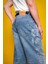 Lazer Desenli Mavi Jean 5