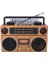 FP-2382S Solar Güneş Enerji Panelli Nostaljik Radyo Bluetooth Hoparlör 1