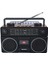 FP-2382S Solar Güneş Enerji Panelli Nostaljik Radyo Bluetooth Hoparlör 3