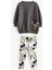 Minnie & Friends Baskılı Kız Çocuk Oversize Sweatshirt ve Tayt Takımı - Antrasit 2