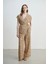 Leopar Desenli Bol Paça Pantolon - Camel 3
