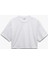 Pamuklu Oversize Kısa Kollu Crop Bisiklet Yaka Spor Tişört 1