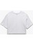 Pamuklu Oversize Kısa Kollu Crop Bisiklet Yaka Spor Tişört 2