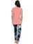 20100 Kadın Kısa Kollu Bisiklet Yaka Pijama Takımı-Pembe 5