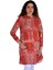 Kadın Uzun Pano Baskılı Desen Viscon Bluz BGL-ST04295 1