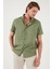 Pamuklu Slim Fit Düğmeli Yaka Kısa Kollu Gömlek Erkek Gömlek CF21S112546 2