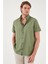 Pamuklu Slim Fit Düğmeli Yaka Kısa Kollu Gömlek Erkek Gömlek CF21S112546 4