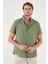 Pamuklu Slim Fit Düğmeli Yaka Kısa Kollu Gömlek Erkek Gömlek CF21S112546 5