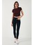 Yanlardan Büzgülü Kısa Kollu Crop Bluz Bayan Bluz 5864010 3