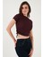 Yanlardan Büzgülü Kısa Kollu Crop Bluz Bayan Bluz 5864010 4