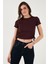 Yanlardan Büzgülü Kısa Kollu Crop Bluz Bayan Bluz 5864010 5