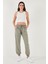 Regular Fit Yüksek Bel Lastikli Paça Jogger Spor Pantolon Bayan Pantolon 668YP5039 1
