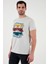 Pamuklu Slim Fit Bisiklet Yaka T Shirt Erkek T Shirt 541CALIFORNIA24 5