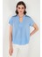 Güpür Detaylı Pamuk Regular Fit V Yaka Bluz Bayan Bluz 611BZ0286 4