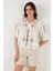 Pamuklu Regular Fit Nakış Işlemeli Bluz Bayan Bluz 611BZ0247 4