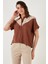 Dantelli Relaxed Fit Kısa Kollu Gömlek Bayan Gömlek 5865764 3