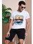 Pamuklu Slim Fit Bisiklet Yaka T Shirt Erkek T Shirt 541CALIFORNIA24 1