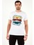 Pamuklu Slim Fit Bisiklet Yaka T Shirt Erkek T Shirt 541CALIFORNIA24 4