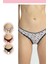 66431 Kadın Karışık Desen Pamuklu 3'lü Slip Külot-Lacivert 1